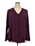 41Hawthorn 100% Polyester Burgundy Long Sleeve Blouse Size 2X - photo 1