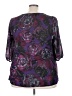 Just My Size 100% Polyester Purple 3/4 Sleeve Blouse Size 2X Plus - photo 2