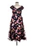 Xscape Floral Black Cocktail Dress Size 6 - photo 1