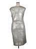Connected Apparel Metallic Silver Cocktail Dress Size 16 - photo 2
