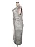 Connected Apparel Metallic Silver Cocktail Dress Size 16 - photo 5