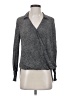 L'Agence 100% Silk Gray Long Sleeve Silk Top Size XS (0) - photo 1