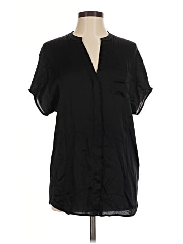 Vince. Short Sleeve Silk Top (view 1)