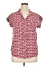 Jachs Girlfriend Hearts Red Short Sleeve Blouse Size XL - photo 1