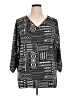 Mario Serrani 100% Polyester Black 3/4 Sleeve Blouse Size XL - photo 1