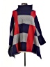 Milano Color Block Red Poncho One size - photo 1