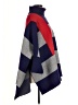Milano Color Block Red Poncho One size - photo 4