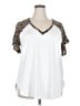 emerald White Short Sleeve Top Size 2X - photo 1