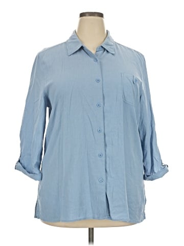 Monterey Bay Clothing Company 3/4 Sleeve Button-Down Shirt (view 1)