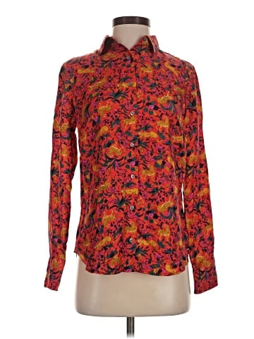 J.Crew Collection Long Sleeve Silk Top (view 1)
