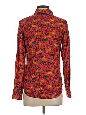 J.Crew Collection Long Sleeve Silk Top (view 2)