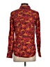 J.Crew Collection 100% Silk Floral Red Long Sleeve Silk Top Size 2 - photo 2