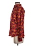 J.Crew Collection 100% Silk Floral Red Long Sleeve Silk Top Size 2 - photo 5