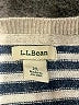 L.L.Bean 100% Organic Cotton Stripes Silver Blue Pullover Sweater Size M - photo 7