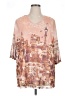 Catherines 100% Polyester Pink 3/4 Sleeve Blouse Size 0X - photo 1