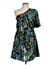 Angie 100% Polyester Graphic Green Cocktail Dress Size L - photo 1