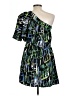 Angie 100% Polyester Graphic Green Cocktail Dress Size L - photo 2