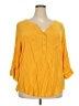 Torrid 100% Rayon Yellow 3/4 Sleeve Blouse Size 3X Plus (3) - photo 1