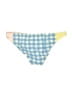 J.Crew Checkered-gingham Yellow Blue Swimsuit Bottoms Size M (estimated) - photo 2