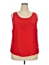 Faded Glory 100% Polyester Red Sleeveless Blouse Size XXL - photo 1
