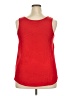 Faded Glory 100% Polyester Red Sleeveless Blouse Size XXL - photo 2