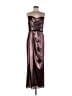MARCHESA notte Metallic Brown Burgundy Cocktail Dress Size 8 - photo 1