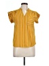 Monteau Yellow Short Sleeve Blouse Size L - photo 1