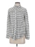 BKE 100% Rayon Checkered-gingham Gray Long Sleeve Button-Down Shirt Size S - photo 1