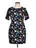 Lands' End Graphic Black Casual Dress Size 12 (petite) - photo 1