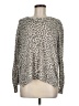 Olivaceous Animal Print Silver Pullover Sweater Size M - photo 1