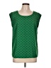 Merona 100% Polyester Green Sleeveless Blouse Size L - photo 1