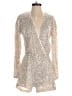 Aqua 100% Polyester Silver Gold Romper Size XS - photo 1