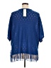 NY Collection 100% Acrylic Blue Poncho Size 1X - photo 2
