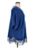 NY Collection 100% Acrylic Blue Poncho Size 1X - photo 4