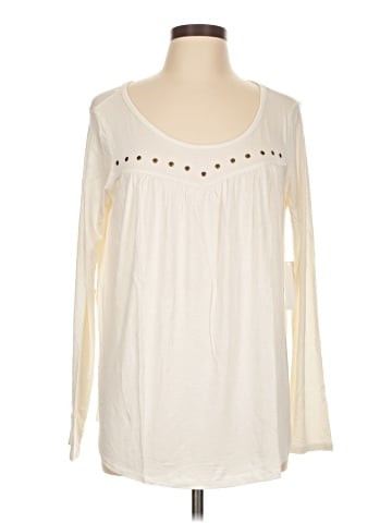 Color Thread Long Sleeve Top (view 1)