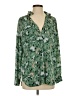 Ann Taylor 100% Polyester Floral Green Long Sleeve Blouse Size S - photo 1