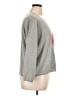 Six/Fifty 100% Cotton Hearts Gray Pullover Sweater Size XL - photo 4