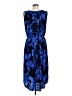 Ann Taylor Print Blue Cocktail Dress Size M - photo 2