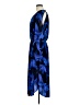 Ann Taylor Print Blue Cocktail Dress Size M - photo 5