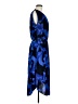 Ann Taylor Print Blue Cocktail Dress Size M - photo 4