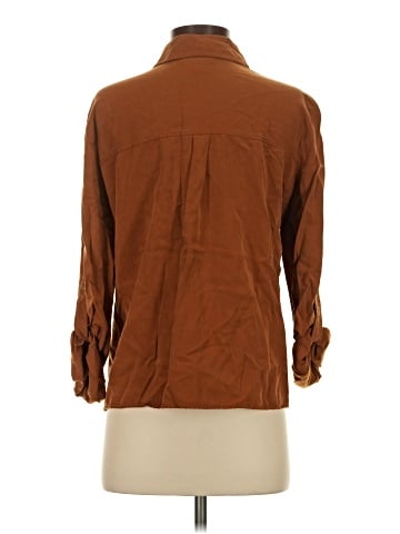 Topshop 3/4 Sleeve Button-Down Shirt (view 2)
