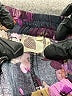 Lilka 100% Rayon Floral Purple Casual Pants Size XS - photo 7