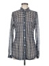 CAbi Houndstooth Blue Long Sleeve Blouse Size M - photo 1