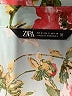 Zara Floral Teal Long Sleeve Blouse Size S - photo 7