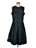 Taylor Polka Dots Green Casual Dress Size 12 - photo 1