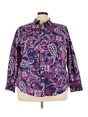 Talbots 3/4 Sleeve Button-Down Shirt (view 1)