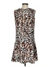 Cooper & Ella 100% Polyester Animal Print Brown Casual Dress Size Sm (1) - photo 2