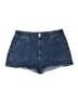 No Boundaries 100% Recycled Polyester Blue Denim Shorts Size 19 - photo 1