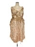 Mac Duggal 100% Polyester Gold Cocktail Dress Size 18W - photo 1