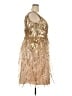 Mac Duggal 100% Polyester Gold Cocktail Dress Size 18W - photo 4